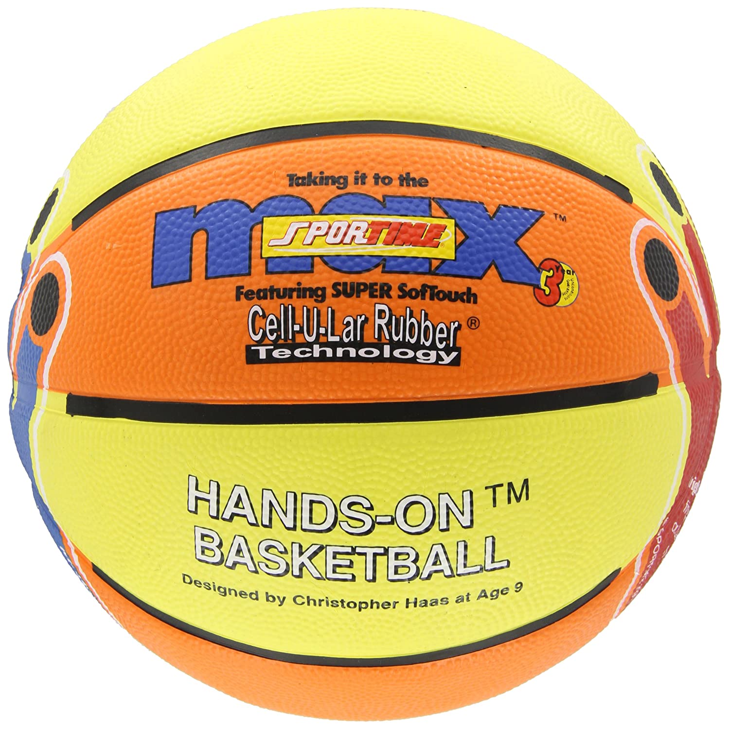 SportimeMax Four Square Ball, 8 Inches, Multi-Color